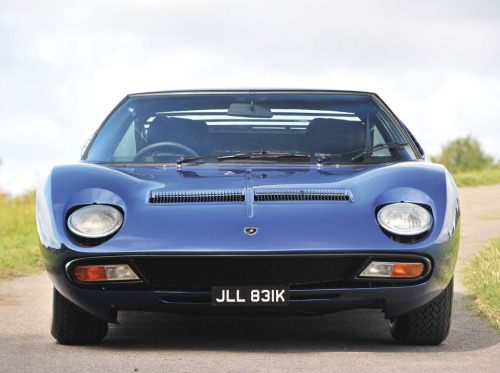 45-9mm-5-56mm:  megadeluxe:  1971 Lamborghini Miura P400 S  One of my favorite sports cars of all time. Timeless design.   Best looking design ever produced.  Not my favorite color for a Miura but it doesn’t hold it back much.