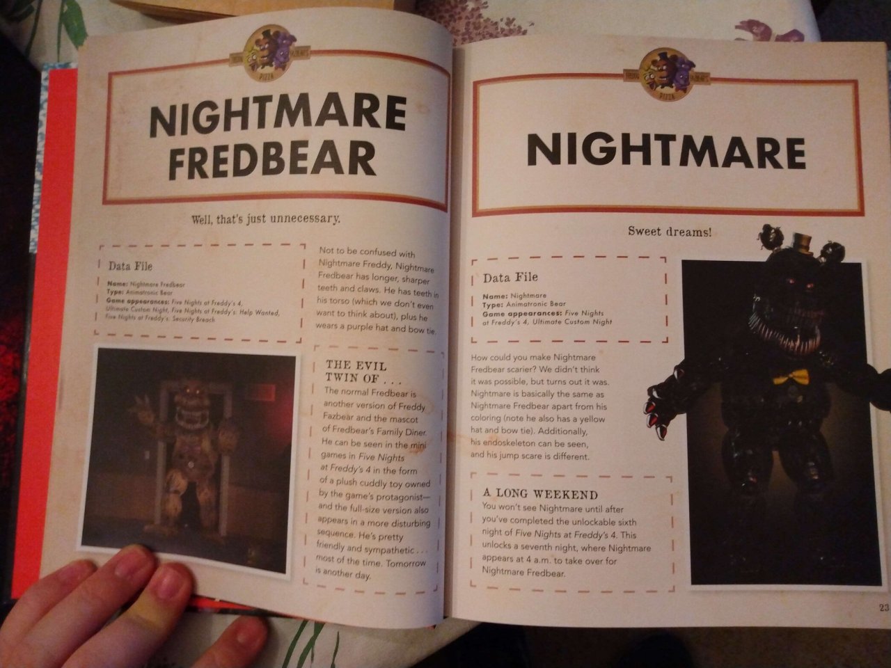 Character Encyclopedia - Official Preview : r/fivenightsatfreddys