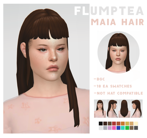 Maia HairThis is my first hair so please let me know if you notice any issues with it!  Base game co