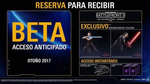 Reserva StarWars Battlefront para recibir acceso al beta antes que los demás jugadores y skin