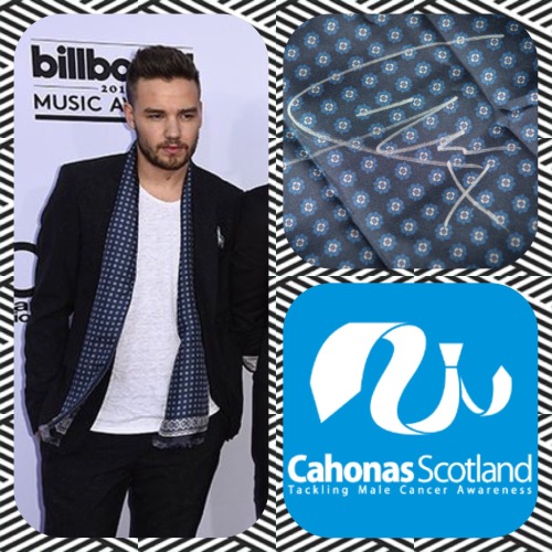 Want to win Liam’s Paul Smith silk scarf he wore to the Billboard Music Awards in 2015? Cahonas Scot