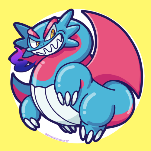 threeleggedart:lil salamence!design is up on my redbubble!