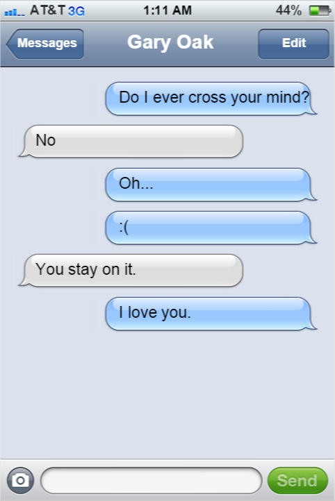 mypalletshippinglove:  Just made some more Ash and Gary iPhone conversations. Hope