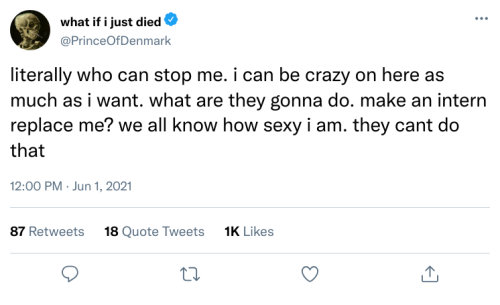 What If Hamlet Characters Had Twitter And Also There Wasnt Any Tragedy Part 7: The Intern
