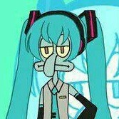 finenuts:  theheartlessmaniac:  deliciouslyunstable:  hatsune squidward  Megurine