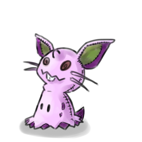 #031 - Nidoran (F)This Mimikyu’s disguise is extremely popular with younger children due to its cute