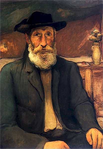 Self-portrait in Bretonian hat  by Władysław Ślewiński