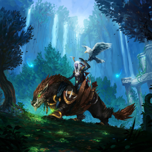 A World of Warcraft piece I did for Blizzard some time ago, featuring the new Hunter Mount!I’v