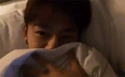 Face Timing Daehyun Right Before You Both Go To Sleep.