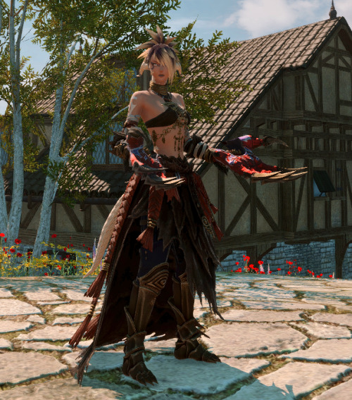 Got my fourth class to 80 tonight! Behold, the monk and her Hellish Claws (these will always be my f