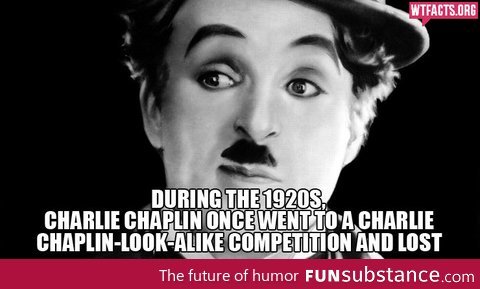 funsubstance:  Charlie Chaplin does not look like himself