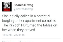 aintralph:  nashvillesocommittee:  MO police assault interim mayor of Kinloch after she called them to report a burglary.  We are still under attack. We are still unsafe. 