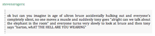 lokiistrulydesperate:  A masterpost of some of my favourite Avengers head canons,