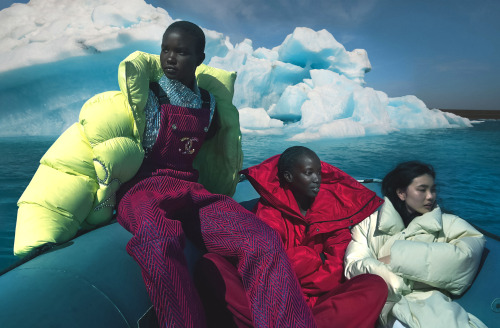 a-state-of-bliss:  Vogue UK Oct 2021 - Akon Changkou, Anok Yai &amp; Sherry Shi by Annie Leibovitz