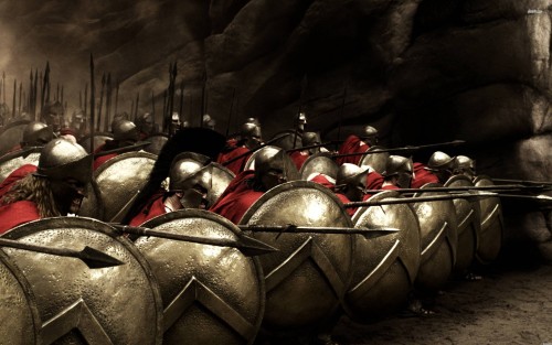 The Battle of Thermopylae. 