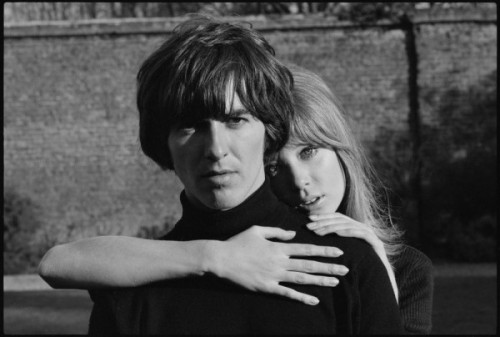 60slovely-girls: George Harrison and Pattie Boyd, Esher, 1965. Taken by Henry Grossman.