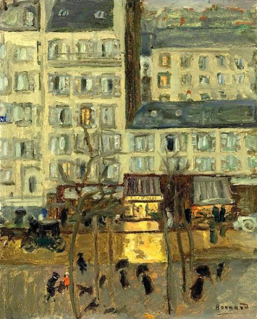 Boulevard Clichy , Parisien Landscape  -  Pierre BonnardFrench  1867-1947