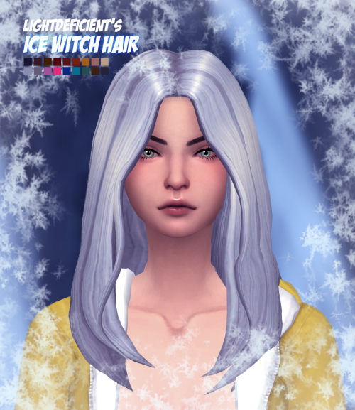 ❄️ Ice Witch Hair ❄️So I decided to make the base game straight hair longer and with some bang piece