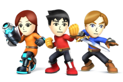 challengerapproaching:  The Mii Fighter, in Brawler, Swordfighter, and Gunner modes, all appear as highly customizable playable characters in the up coming Super Smash Bros 4!! 