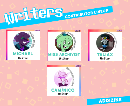 addisonzine: The AddiZine Contributor Line-Up is here! (3/3)Say hello to our amazing, wonderfully ta