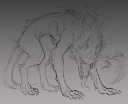 altagrin: WIP sketch of the lovely beast.