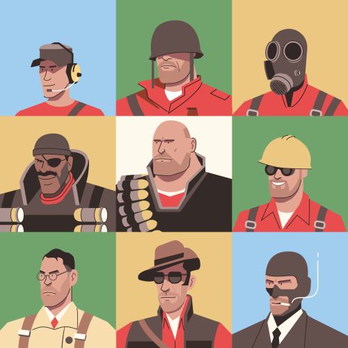 Team Fortress 2I started playing again and was inspired to draw the gang.