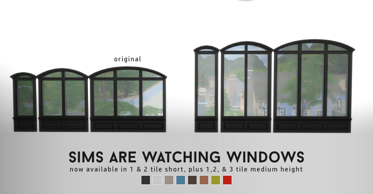 I was reminded by people on tumblr just how much I liked these windows from GTW, but also how limited their use is. So I set about changing that with some addons in additional sizes and also a medium height version. I am happy with how they turned...