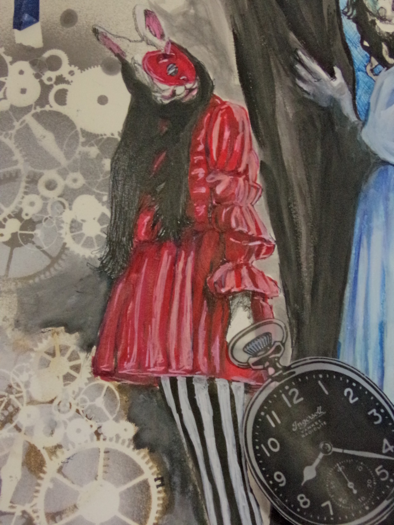 dandelionwishes70:  Working on Alice project.Two different verisons one with white