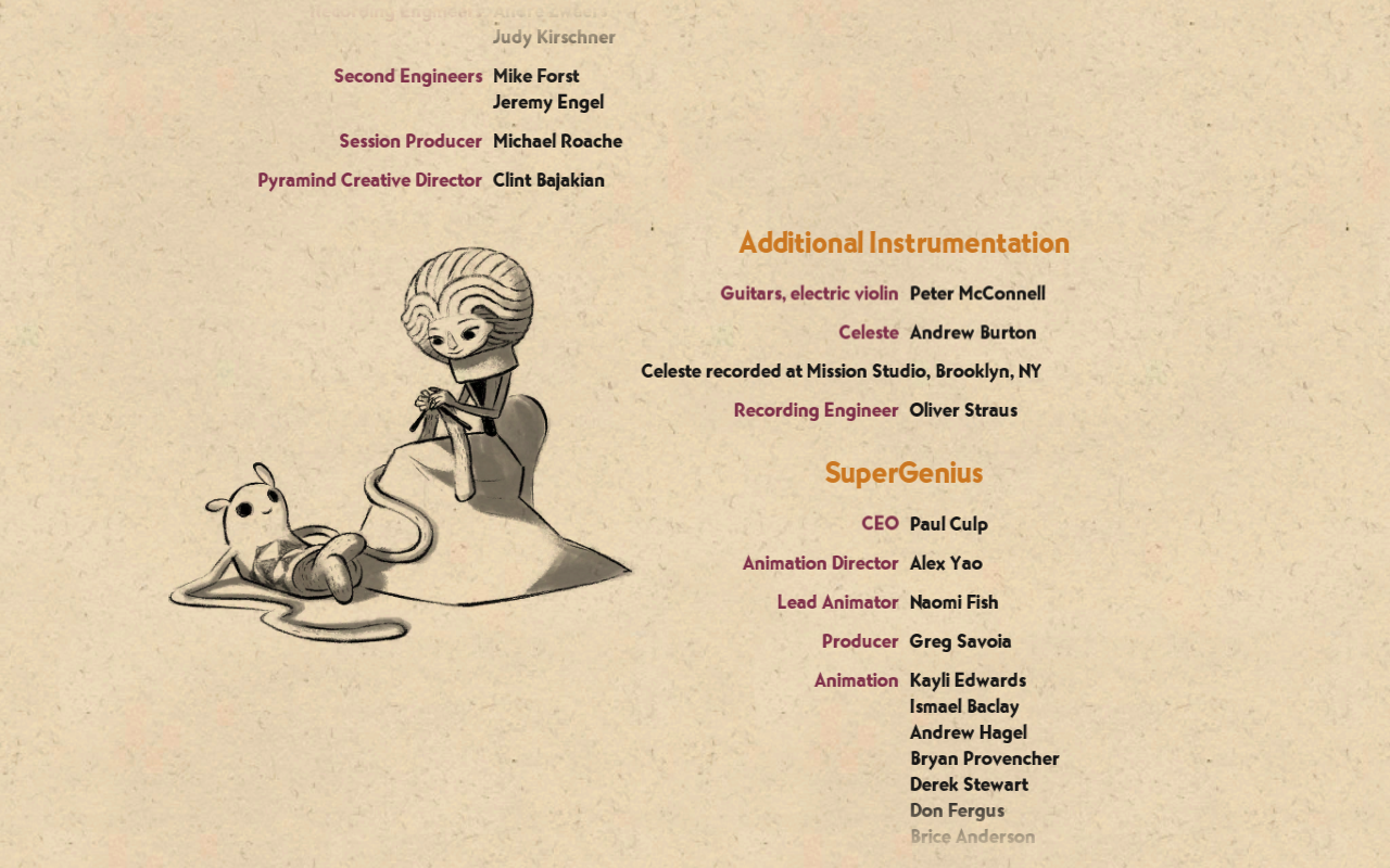 actually-bianca:  i love broken age credits so much    My dorks.My OTP.And their