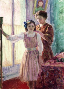 lilacsinthedooryard:  Henri Lebasque Madame Lebasque Fixing her Daughters Hair 