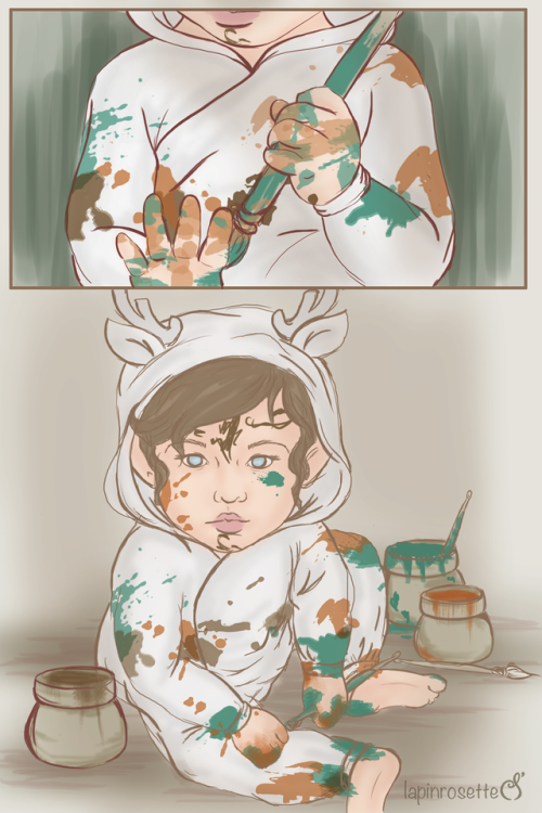Fen'harel vs. the Mini-Halla———I haven’t done any type of comic/storyboard s