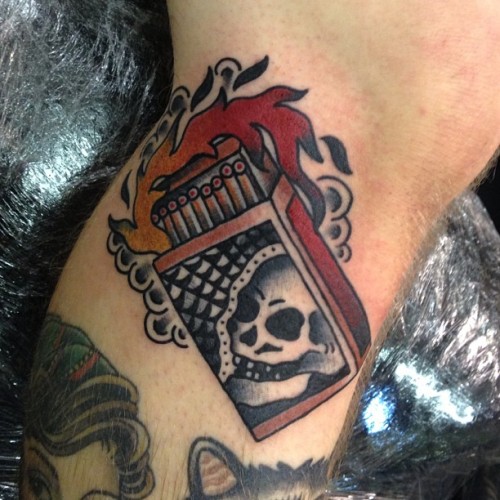 sacredelectrictattoo:  Box of matches.  (at sacred electric tattoo)