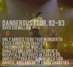 lacienegasmiled:  Some of the $300 million raised and donated to charity by Michael