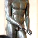 m1male2:The Approximate of Croatia, bronze statue, 2nd-1st centuries BC.  Apoxyomenos is one of the conventional subjects of Greek votive sculpture, depicting an athlete in the act of wiping sweat and dust from his body with the small curved instrument