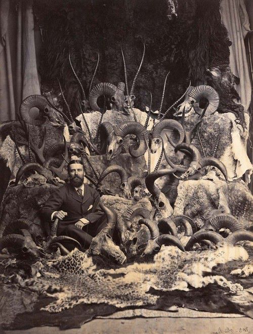 blackpaint20:He sits among his favorite bone collectionphoto: John Burke, 1880