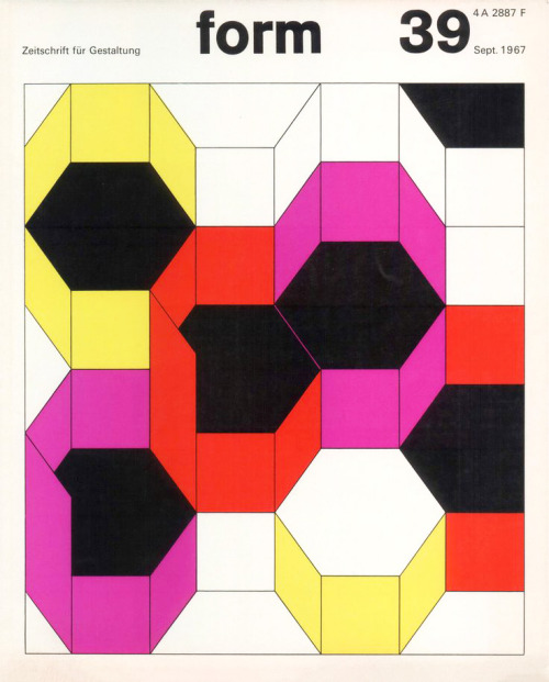 Karl Oskar Blase, cover artwork for german design magazine form, 1967. @ Verlag form
