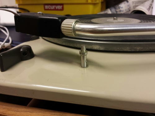 Thorens TD 135 Turntable, 1961. Unfortunately, the tone arm crotch is missing.