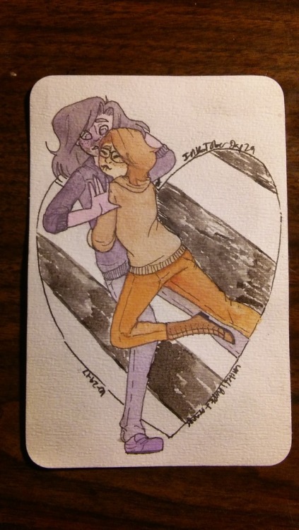 Inktober day 29. United + purple and orange. It’s me and my husbando.