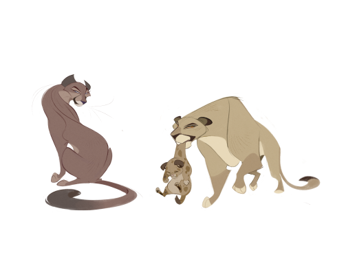 Designed Some Characters That Appear In Rues StoryA Great Big Family Of Mountain Lions !