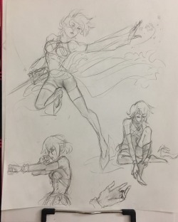 kingdomsaurushearts:  Aqua figure sketches.  And the lil… Xemqua up in the corner thar… ya.