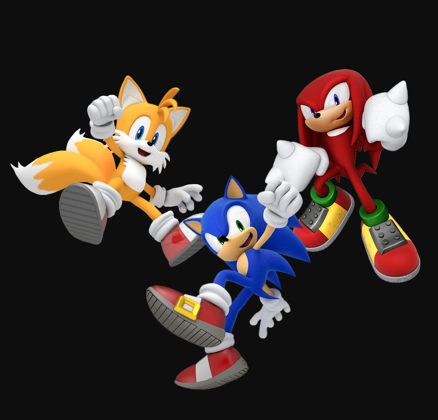 tovio-rogers:    sonic, tails and knuckles drawn up for the sega patreon set. based