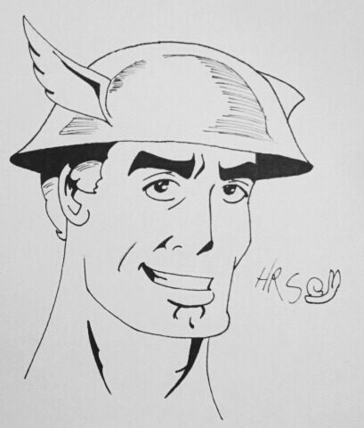 Just a drawing I did at work of Jay Garrick. From the comics of course, not the weird