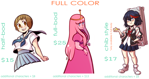 lemoro:  Hey guys! I’m finally opening up commissions! Yay! All the money I receive from these commissions will be going toward my college funds, so you know it’s for a good cause!  What I WON’T DRAW erotica/porn/NSFW suggestive poses/themes or