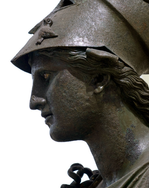 classical-beauty-of-the-past:Piraeus Athena, bronze statue dated to the fourth century BCE.  Curre