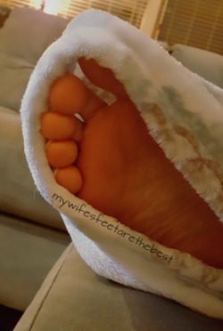 mywifesfeetarethebest:  5 cozy toes right