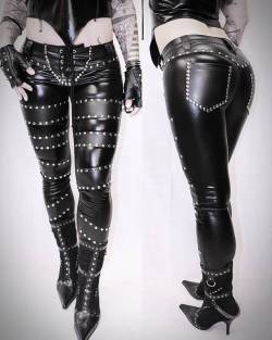 darkcreationsdesign:  NEW COLLECTION coming out tomorrow! @ WWW.DARKCREATIONS.DE  #darkcreations #darkfashion #darkstyle #gothicstyle #leather #wetlook #latex #leggings #leatherleggings #leatherpants #bikerpants #gothic #gothrock #metal #metalheadgirl