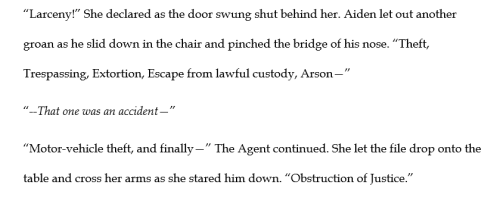 noodle-mum:Why is my boy such an idiot ? ? ?  Love the interactions between FBI Agent Karli Jones an