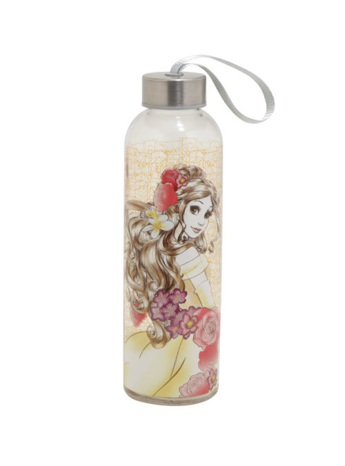 Belle Sketch glass water bottle @ Hot Topic 