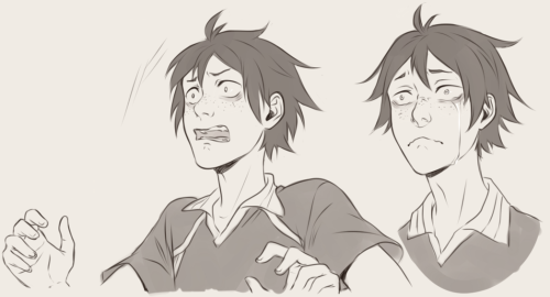 hachidraws:    this smol frightened baby crow still has much room to grow   (some screencap redraws from episode 17!)