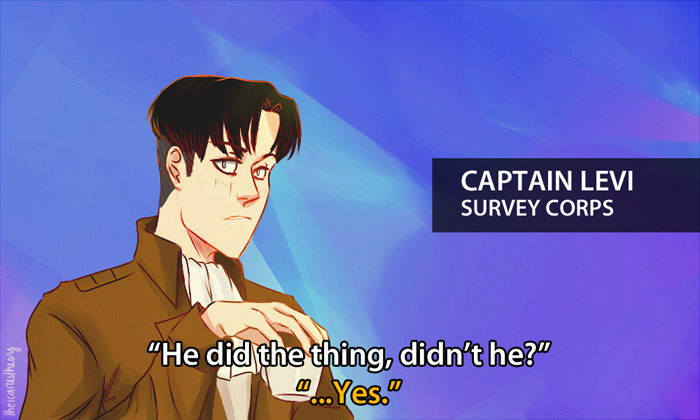 You think it&rsquo;s easy being a captain of the Survey Corps when your commander